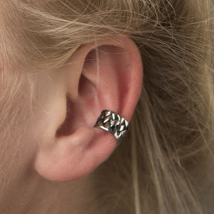 Earcuff mit geflochtenen Muster