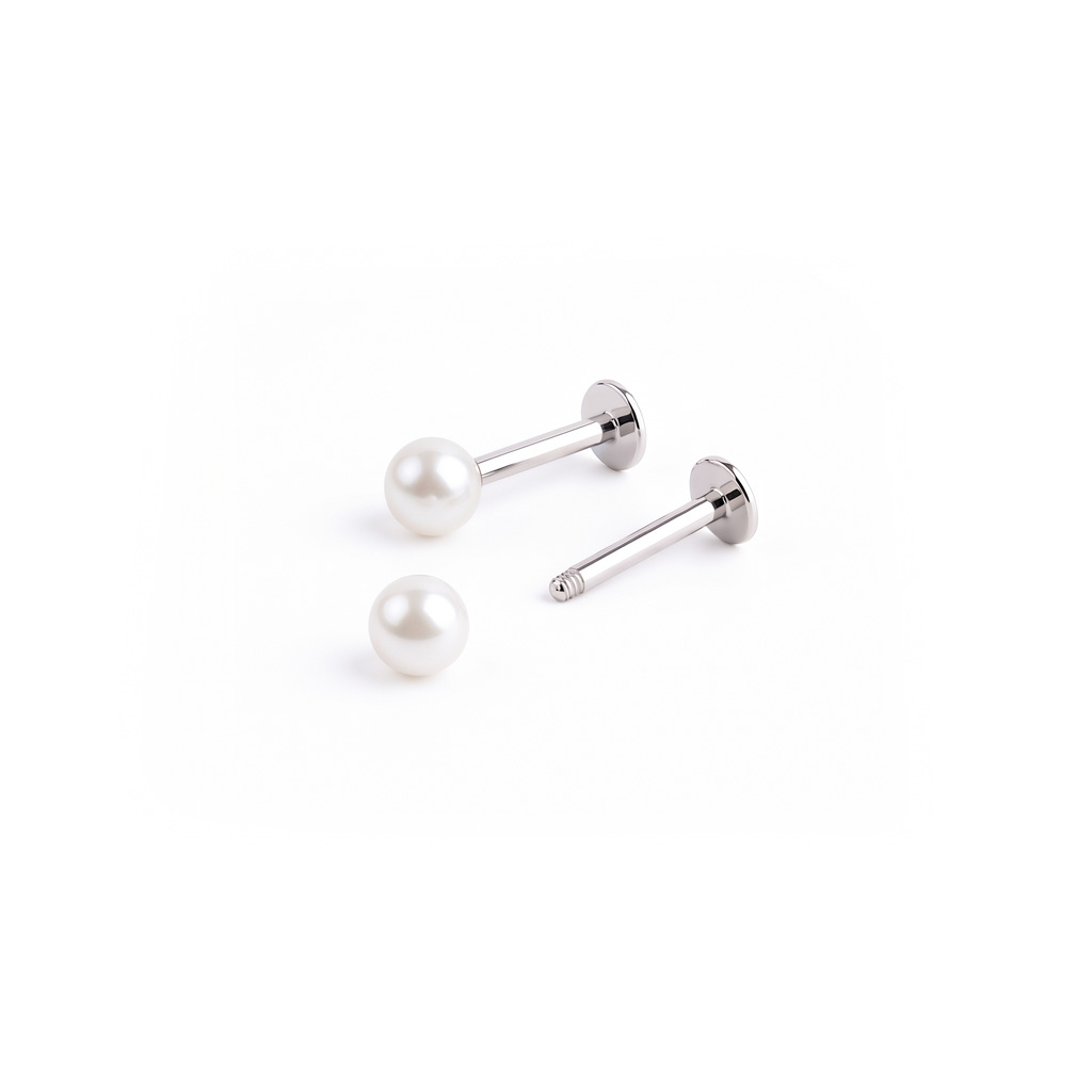 Labret mit metallischer Kugel
