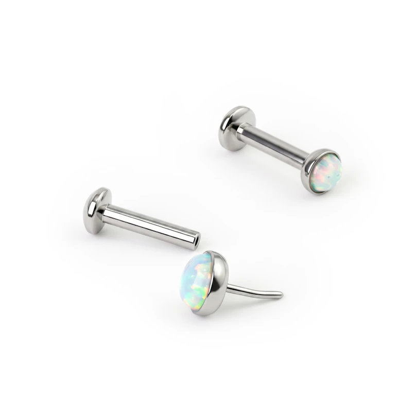 Push-in Labret mit Opal