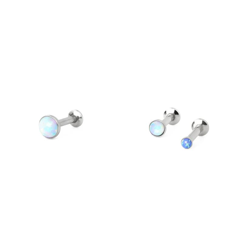 Push-in Labret mit Opal
