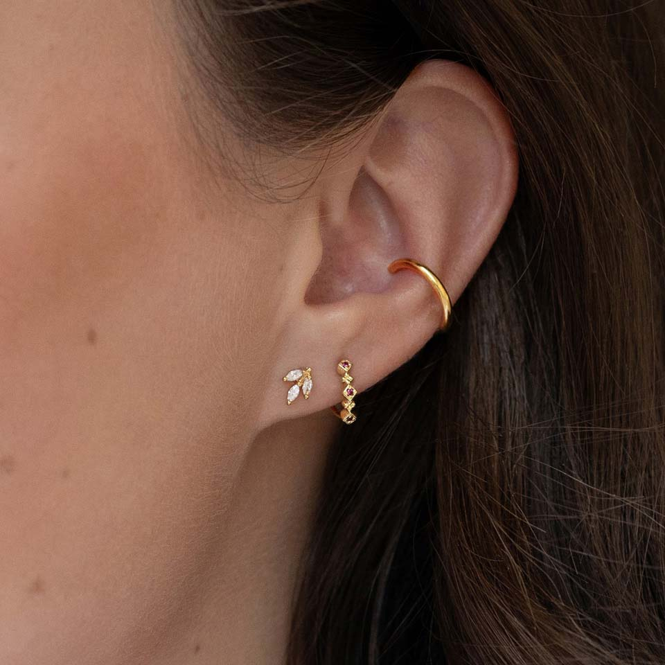 Push-in Labret mit marquiseförmigen Steinen
