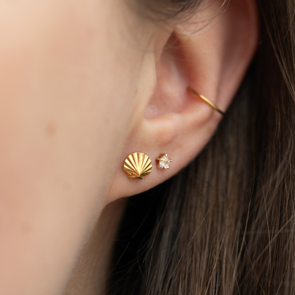 Muschel-Labret aus Titan