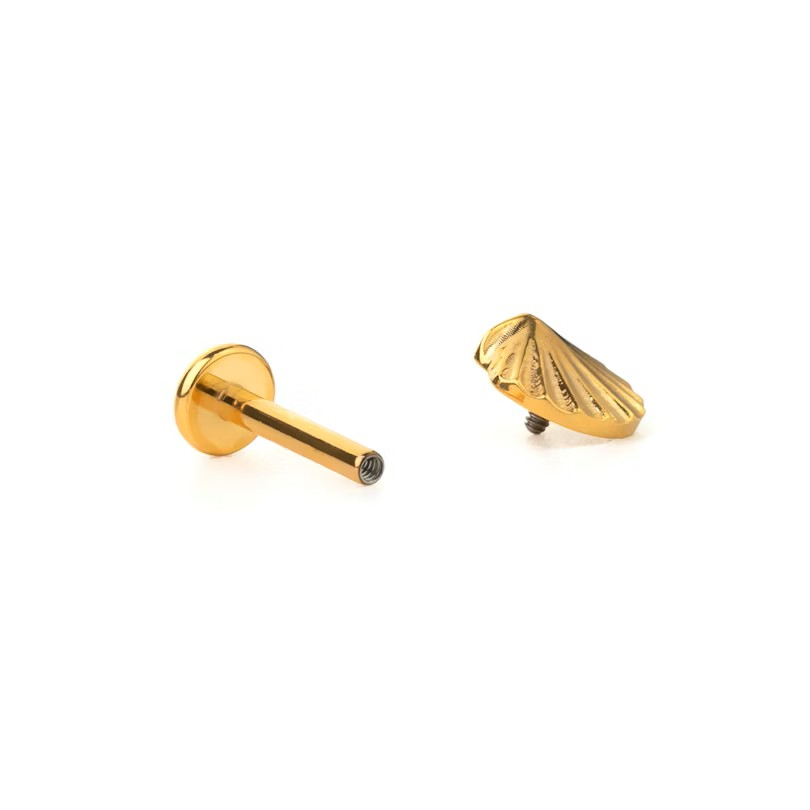 Muschel-Labret aus Titan