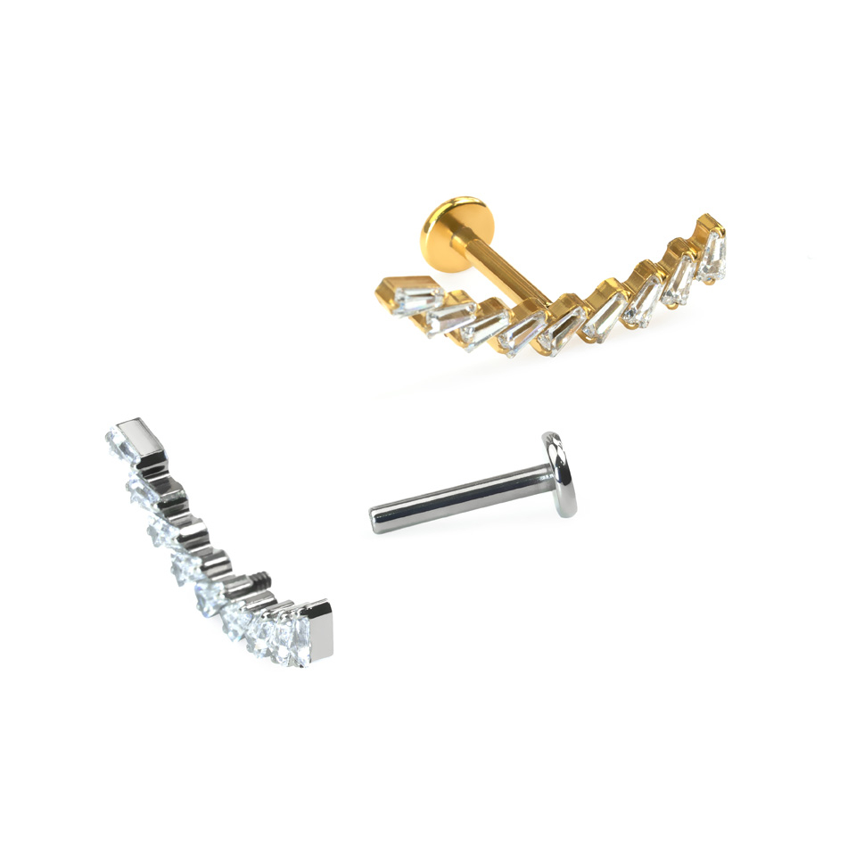 Titan-Labret mit steinbesetztem Bogen