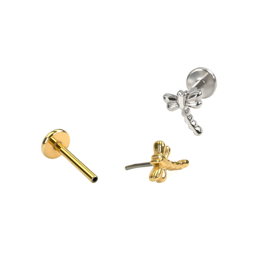 Libelle-Labret aus Titan