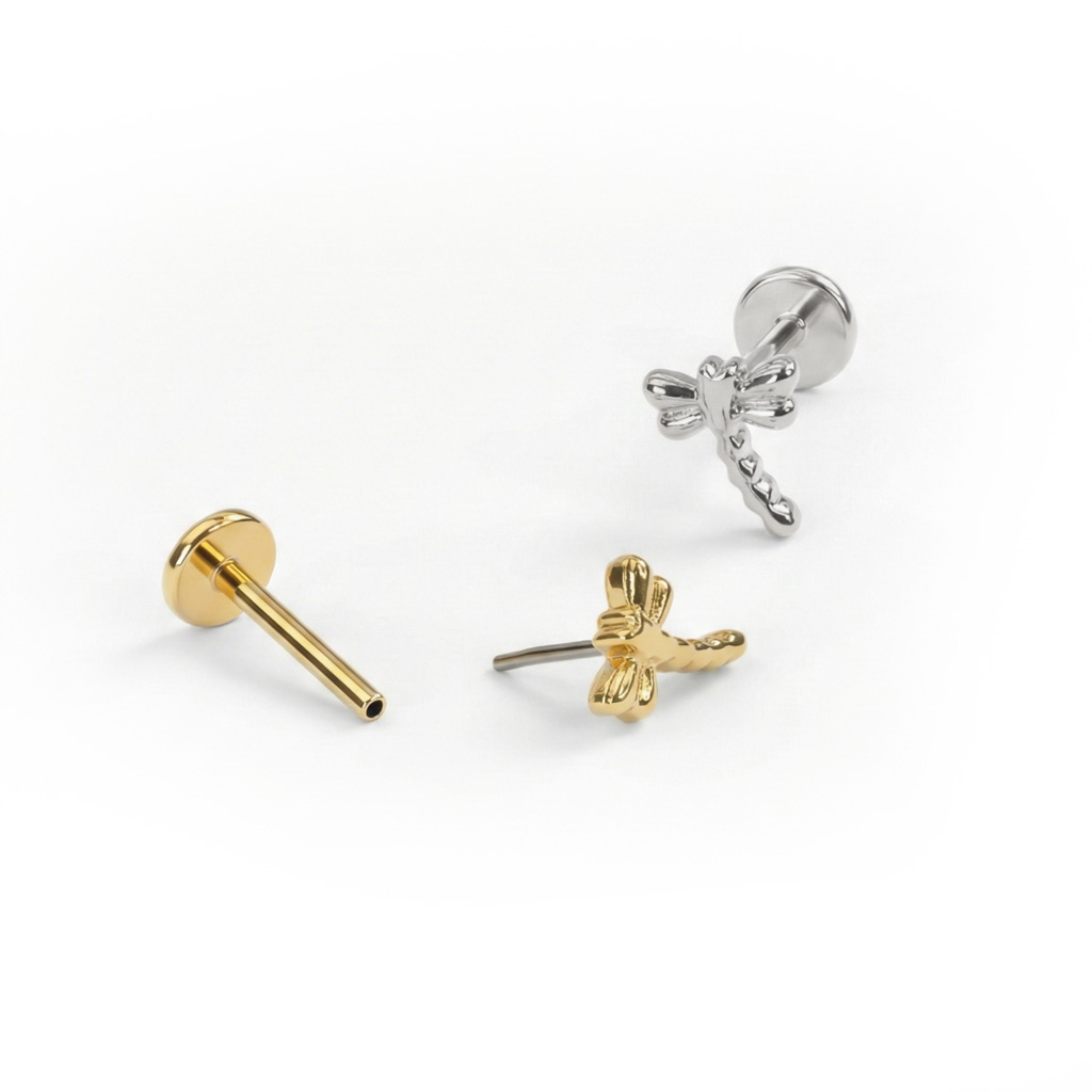 Libelle-Labret aus Titan