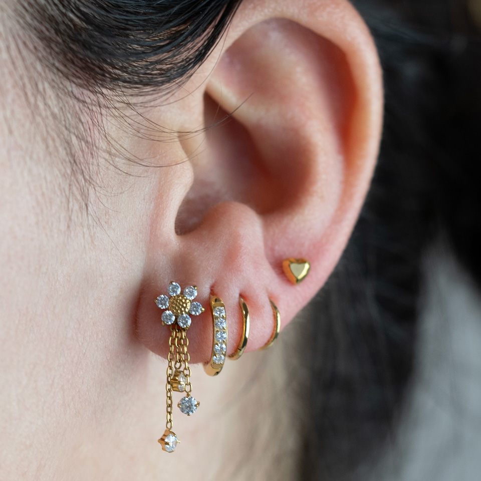 Gänseblümchen Labret aus Titan