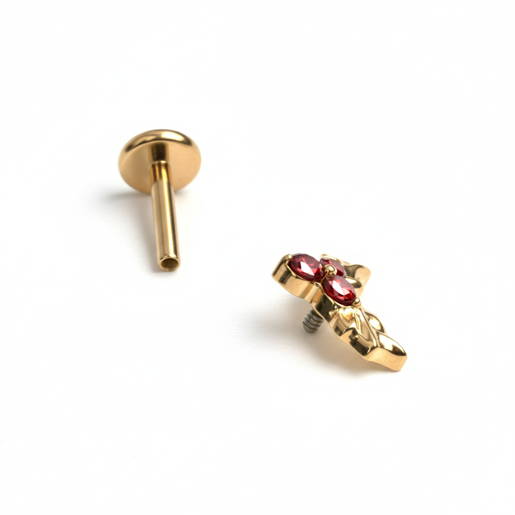 Stechpalme-Labret aus Titan