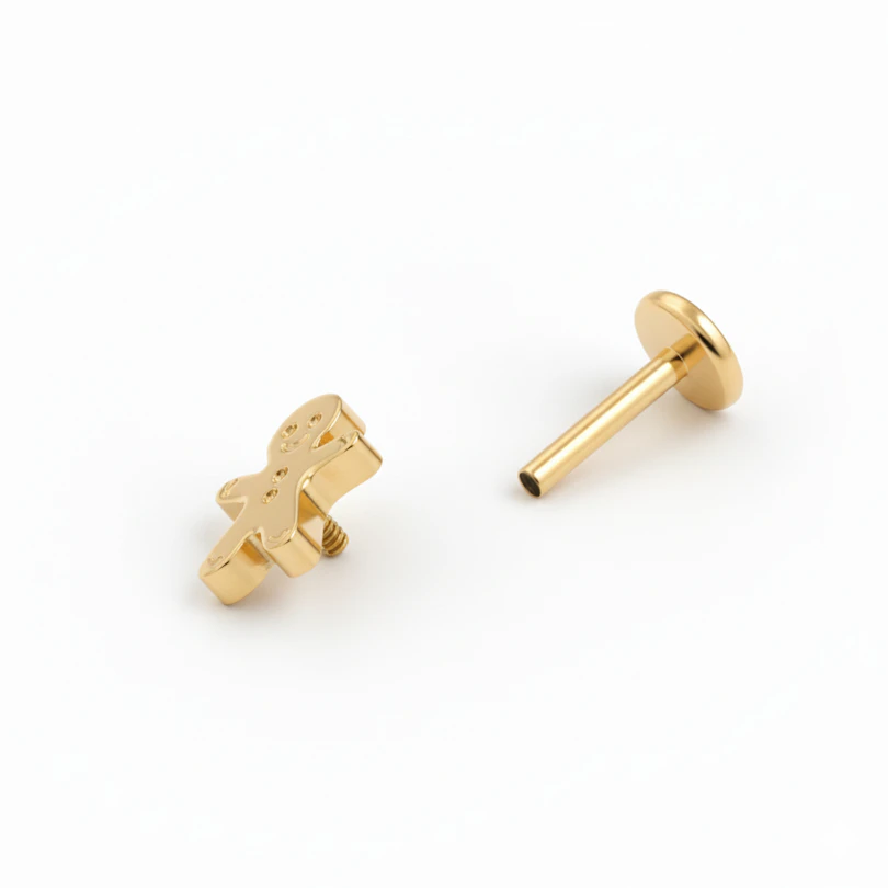 Lebkuchenmann-Labret aus Titan