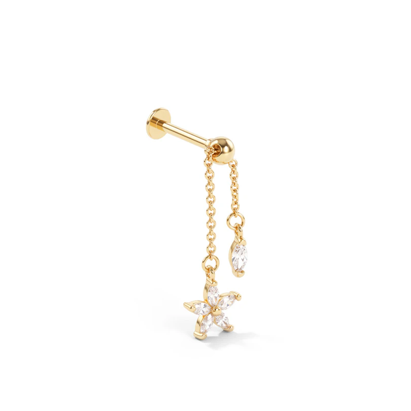 Titan-Labret mit beweglicher Kette und grosser Blume