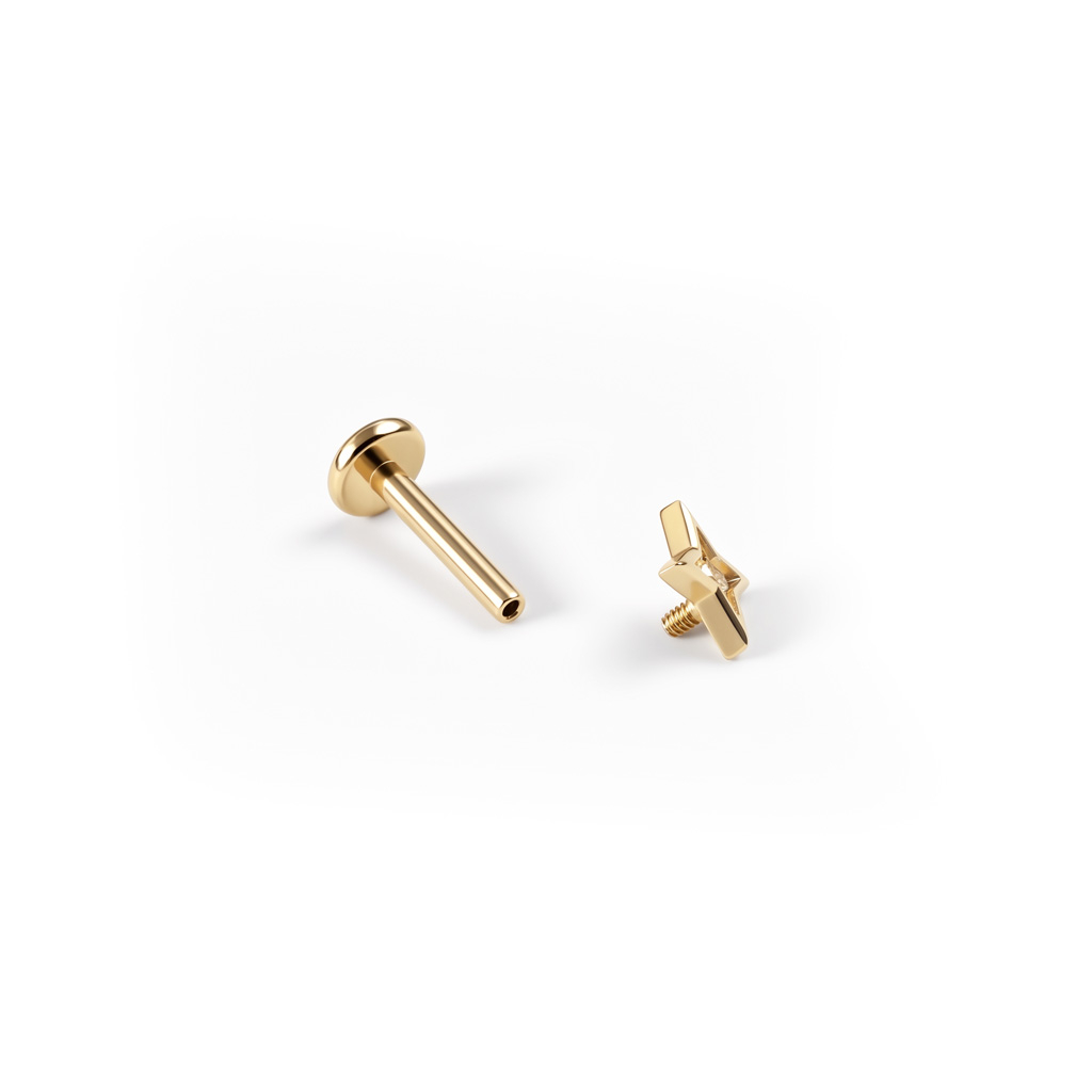 Geometrisches Stern-Labret aus Titan