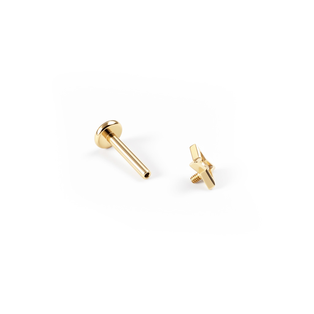 Geometrisches Stern-Labret aus Titan