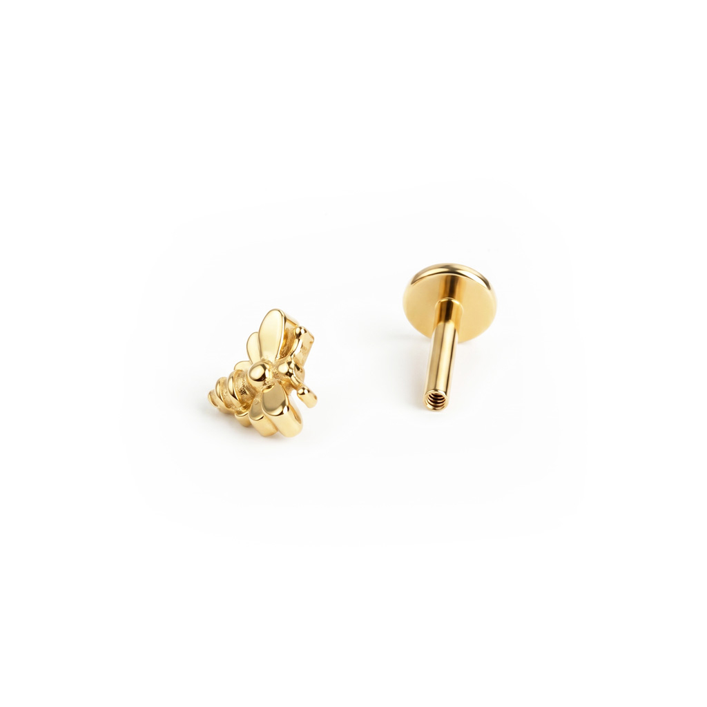 Bienen-Labret aus Titan
