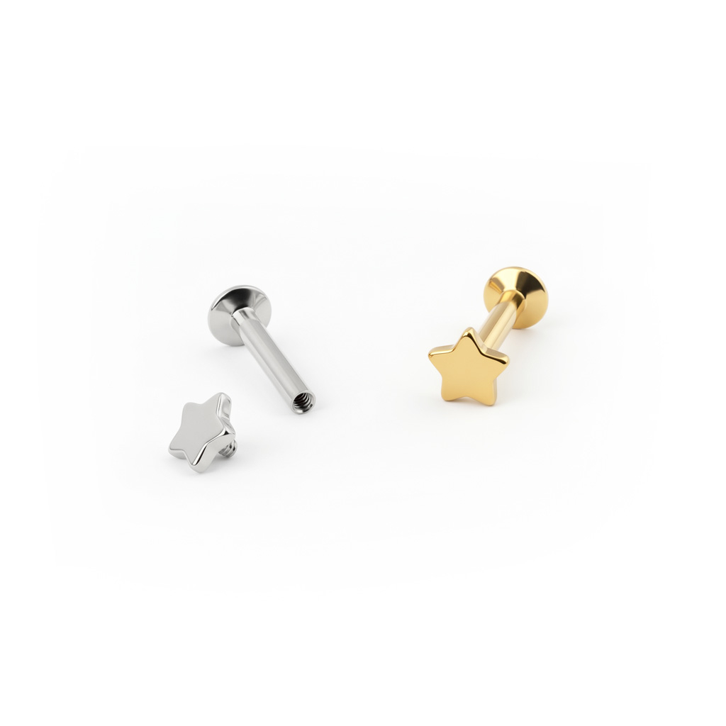 Labret mit Sternendesign