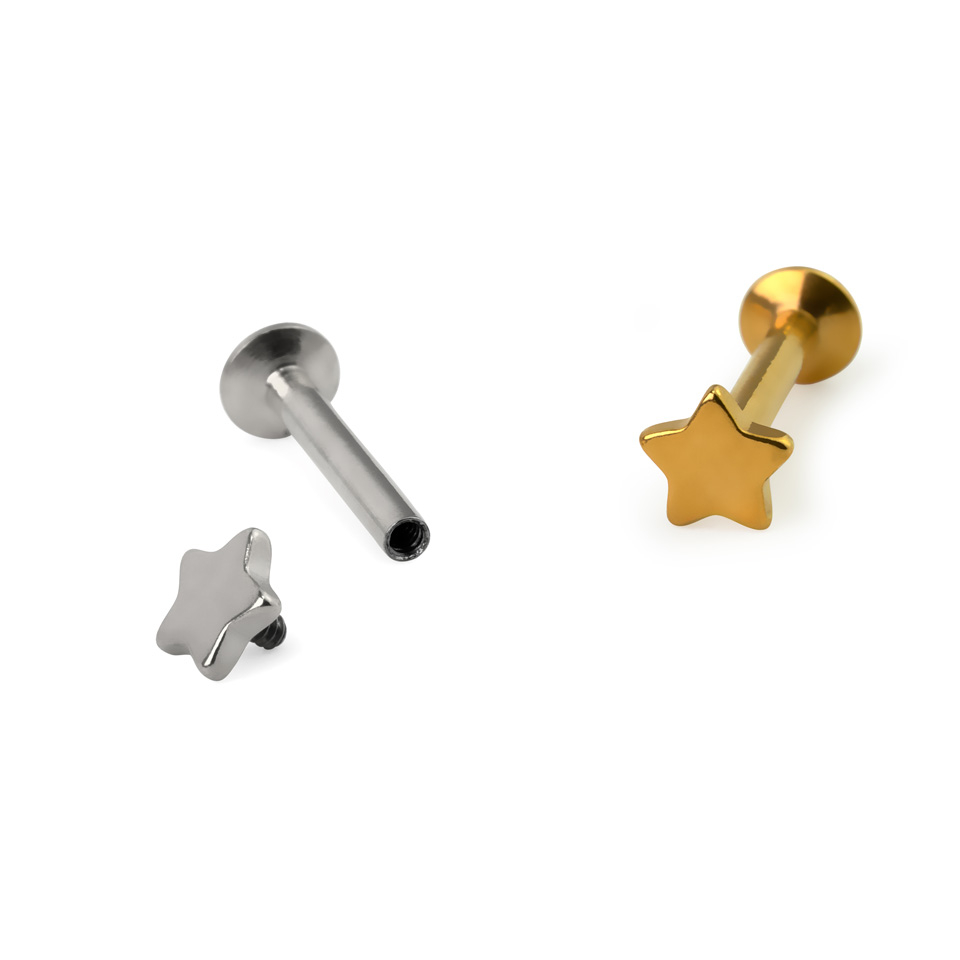 Labret mit Sternendesign