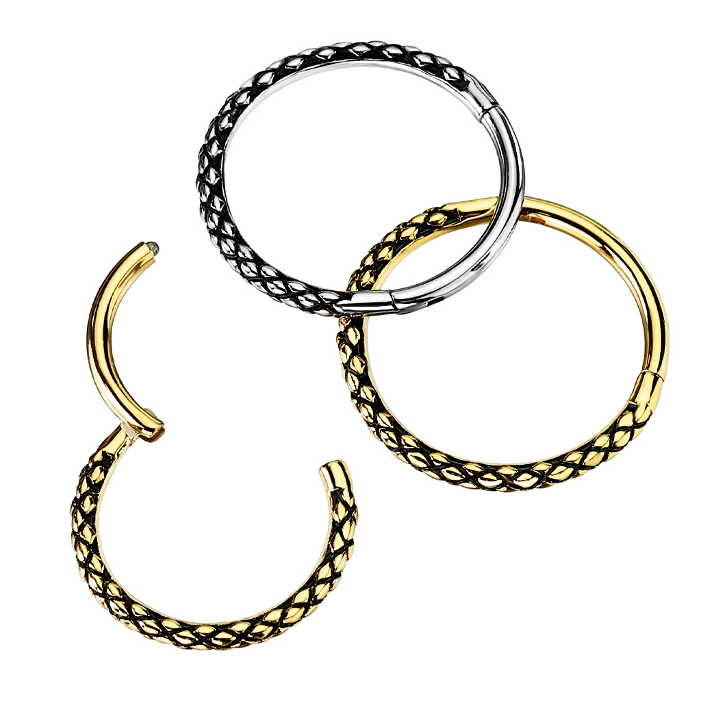 Scharnierring mit Schlangenhautmuster
