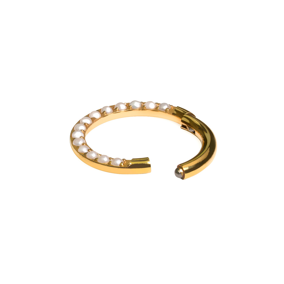 Titan-Ring mit nach aussen gerichteten Perlen