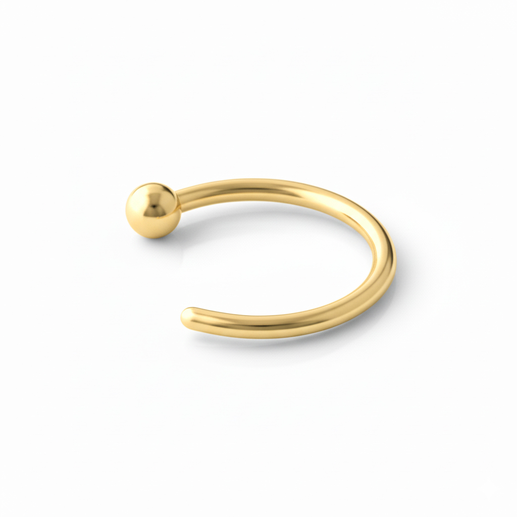 Schlichter offener Titan-Ring