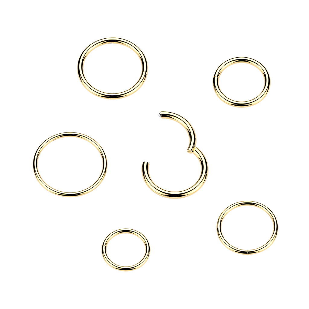 24K vergoldeter Titan-Scharnierring