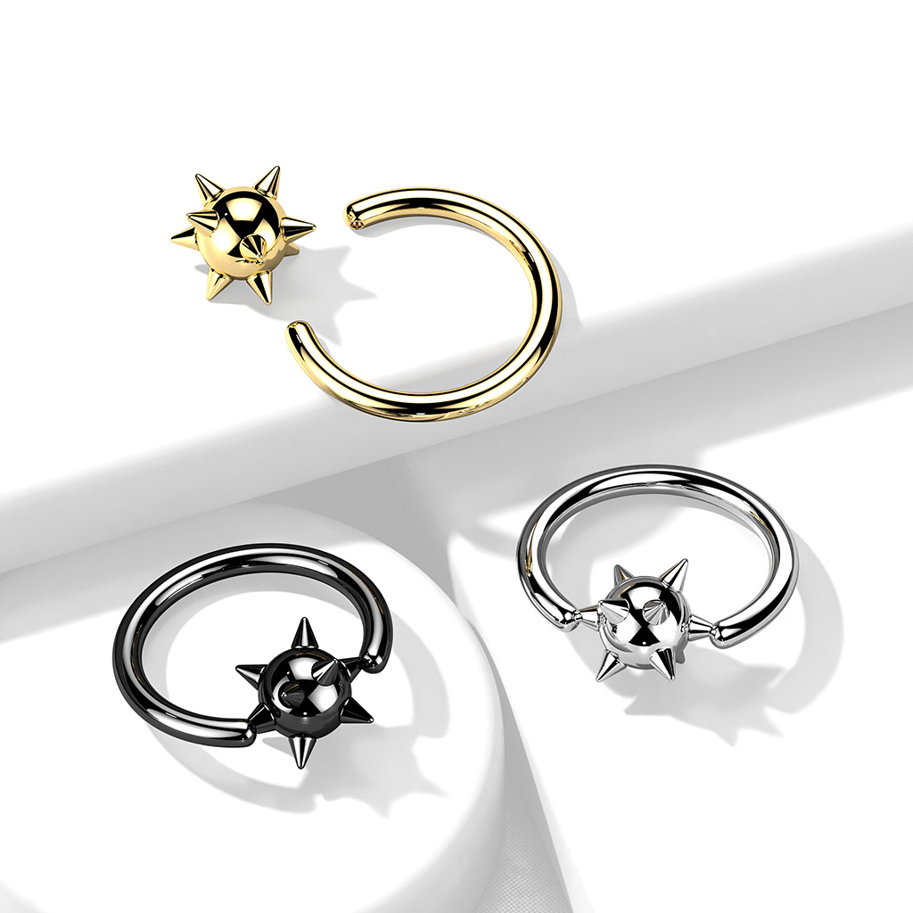 Ring mit Stachelkugel